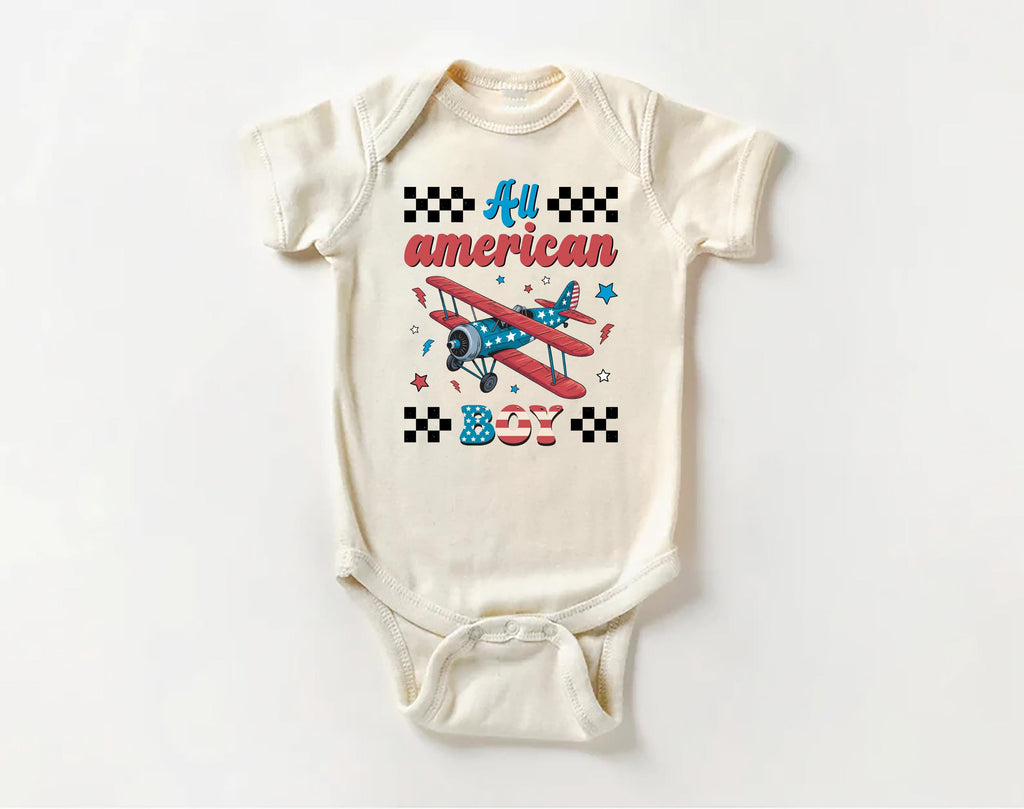 Fourth of July Baby Bodysuit, Baby Shirt, Toddler Sweatshirt - American Boy Retro Patriotic Outfit, Vintage 4th of July Baby Gift USA