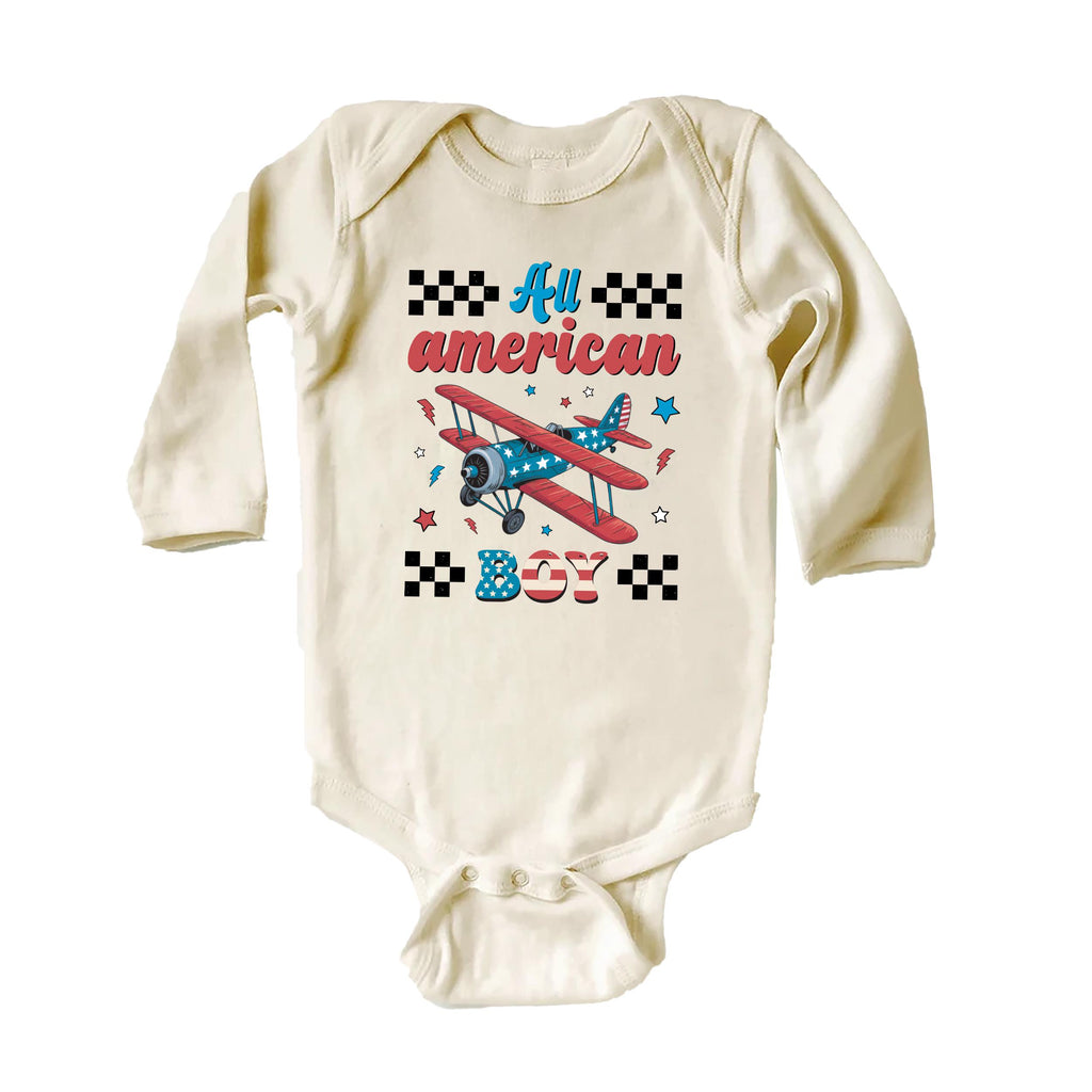 Fourth of July Baby Bodysuit, Baby Shirt, Toddler Sweatshirt - American Boy Retro Patriotic Outfit, Vintage 4th of July Baby Gift USA
