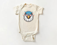 Patriotic Eagle Baby Bodysuit, Baby Shirt, Toddler Sweatshirt - Boys America Outfit, 4th of July Baby Gift, Bald Eagle USA Freedom Clothes
