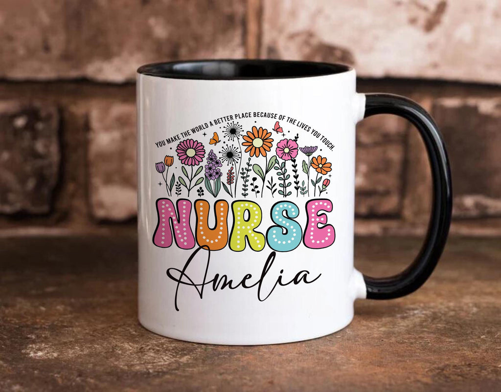 Custom Nurse Coffee Mug, Personalized Nurse Gift, Funny Medical Mug, Custom Name Nursing Cup, Cute Nurse Appreciation Gift, Healthcare Mug