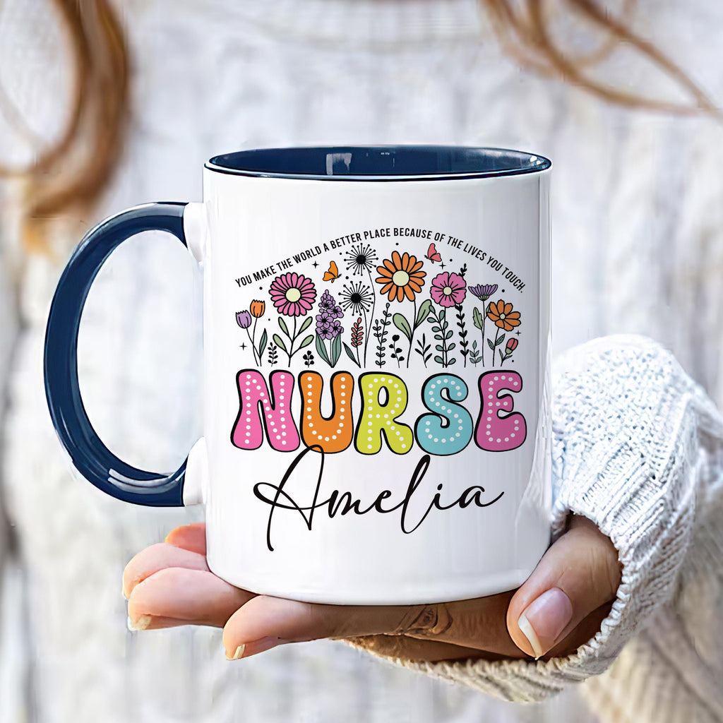 Custom Nurse Coffee Mug, Personalized Nurse Gift, Funny Medical Mug, Custom Name Nursing Cup, Cute Nurse Appreciation Gift, Healthcare Mug