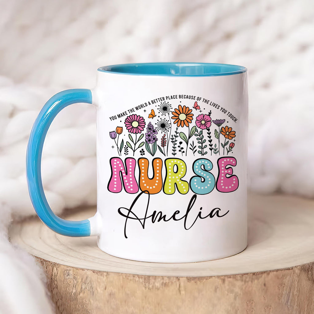 Custom Nurse Coffee Mug, Personalized Nurse Gift, Funny Medical Mug, Custom Name Nursing Cup, Cute Nurse Appreciation Gift, Healthcare Mug