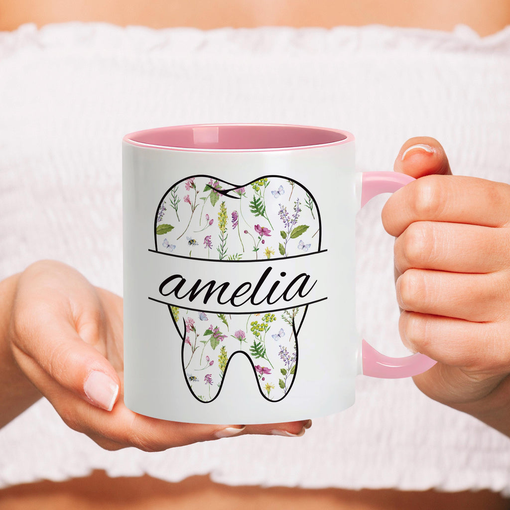 Personalized Dental Coffee Mug, Custom Dental Hygienist Gift, Funny Dentist Office Cup, Orthodontist Appreciation Mug, Dental Assistant Gift