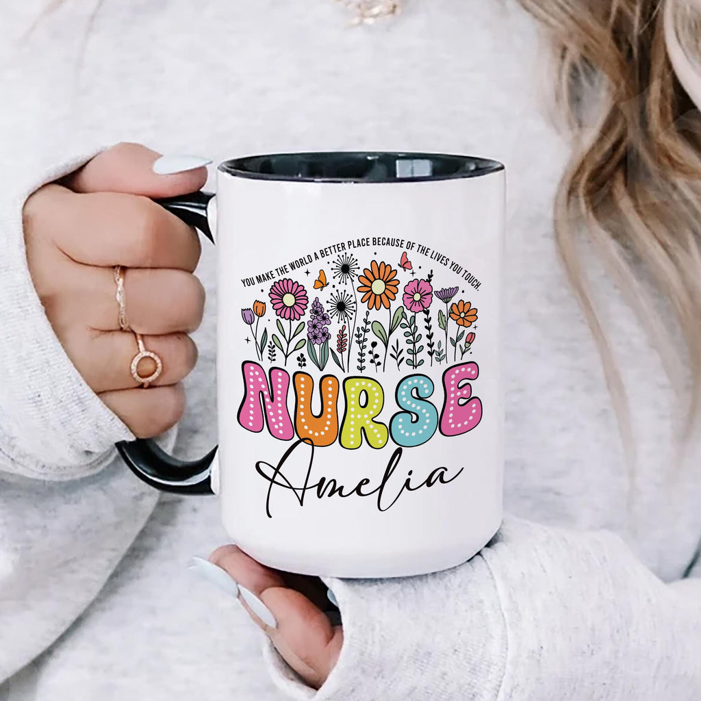 Custom Nurse Coffee Mug, Personalized Nurse Gift, Funny Medical Mug, Custom Name Nursing Cup, Cute Nurse Appreciation Gift, Healthcare Mug