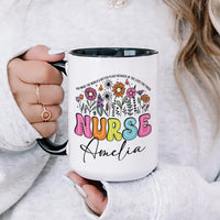 Custom Nurse Coffee Mug, Personalized Nurse Gift, Funny Medical Mug, Custom Name Nursing Cup, Cute Nurse Appreciation Gift, Healthcare Mug