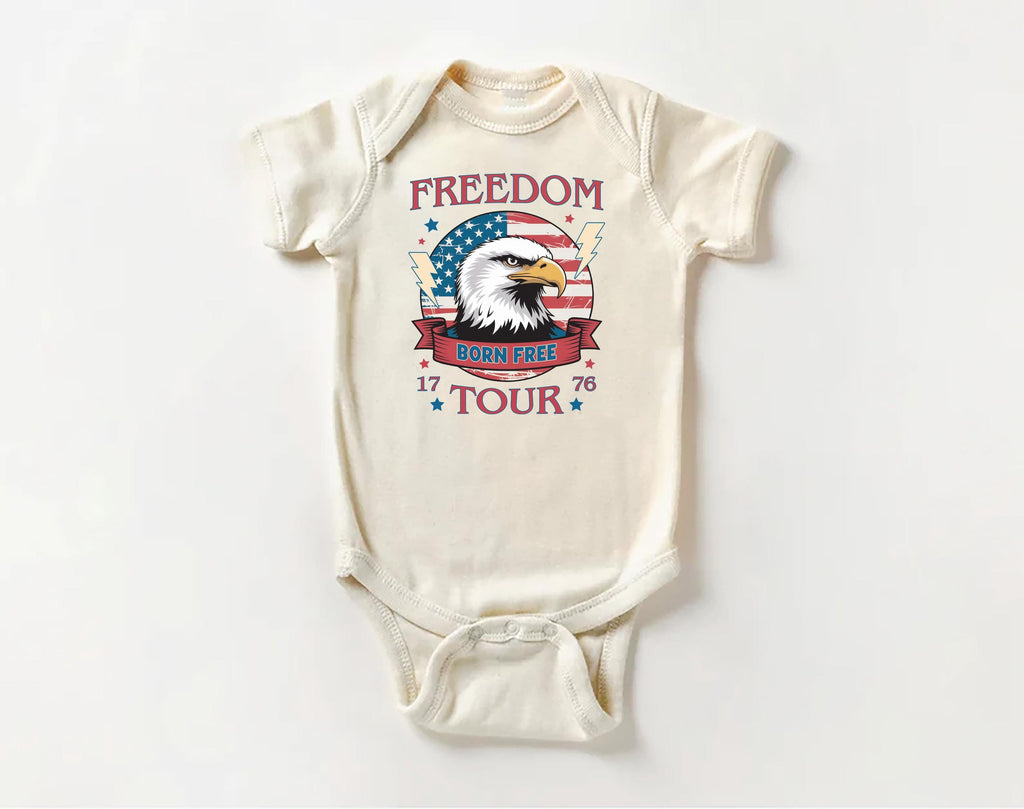 Freedom Eagle Baby Bodysuit, Baby Shirt, Toddler Sweatshirt - Boys Patriotic Outfit, 4th of July Baby Gift, Bald Eagle USA Independence Day