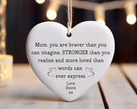 Mum Ornament, Ceramic Keepsake Gift, Mother’s Day Gift for Mum, Birthday Gift for Mom, Thank You Mum Present, Sentimental Gift for Her