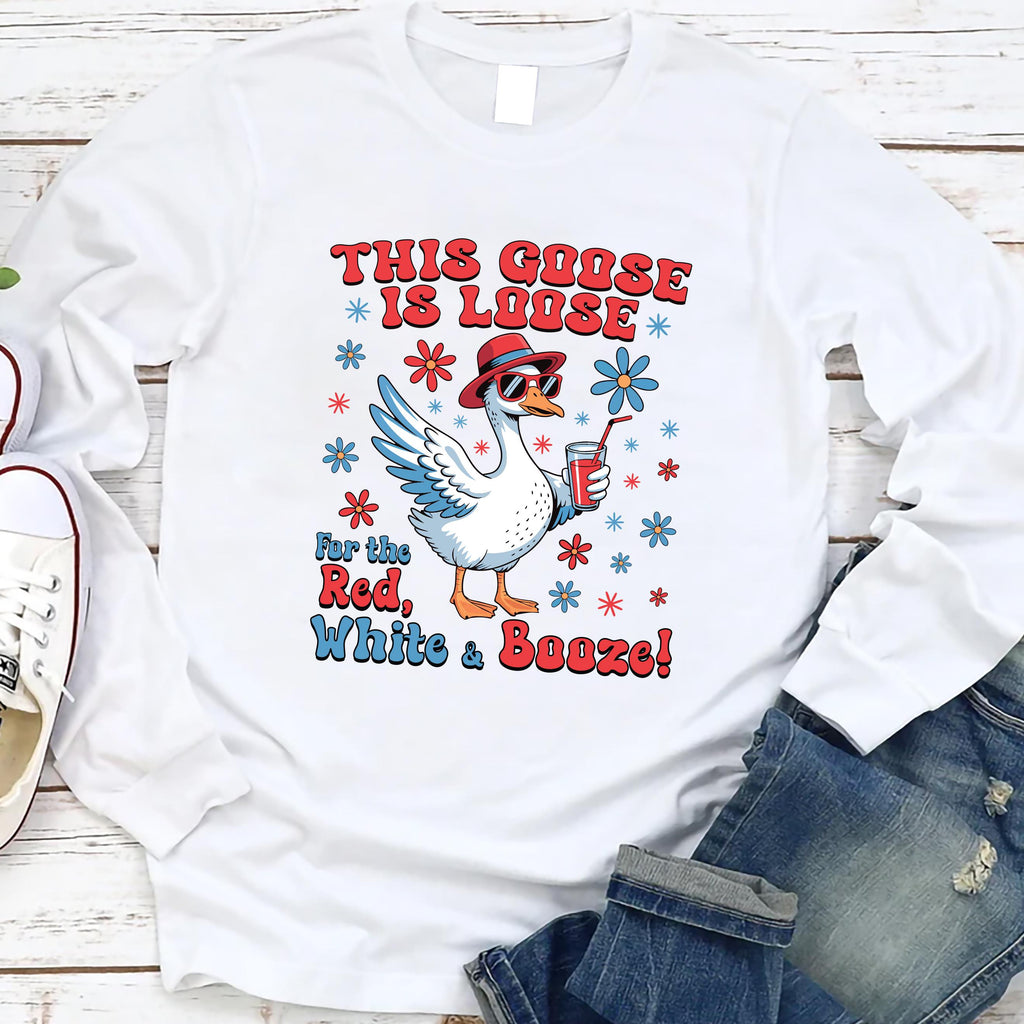 4th of July Goose Long Sleeve Shirt