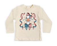 4th of July Goose Baby Bodysuit, Baby Shirt, Toddler Sweatshirt - America Coquette Outfit, Patriotic FOJ Bows, Cute Coquette Fourth Gift