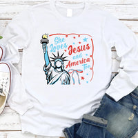 She Loves Jesus and America Too Long Sleeve Shirt