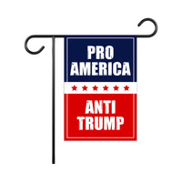 Pro-America Anti-Trump Garden Flag, 12x18 Inch Double Sided, Resist Hate Flag, Anti-Trump Flag, Resist Racism Flag, Resist Fascism Flag