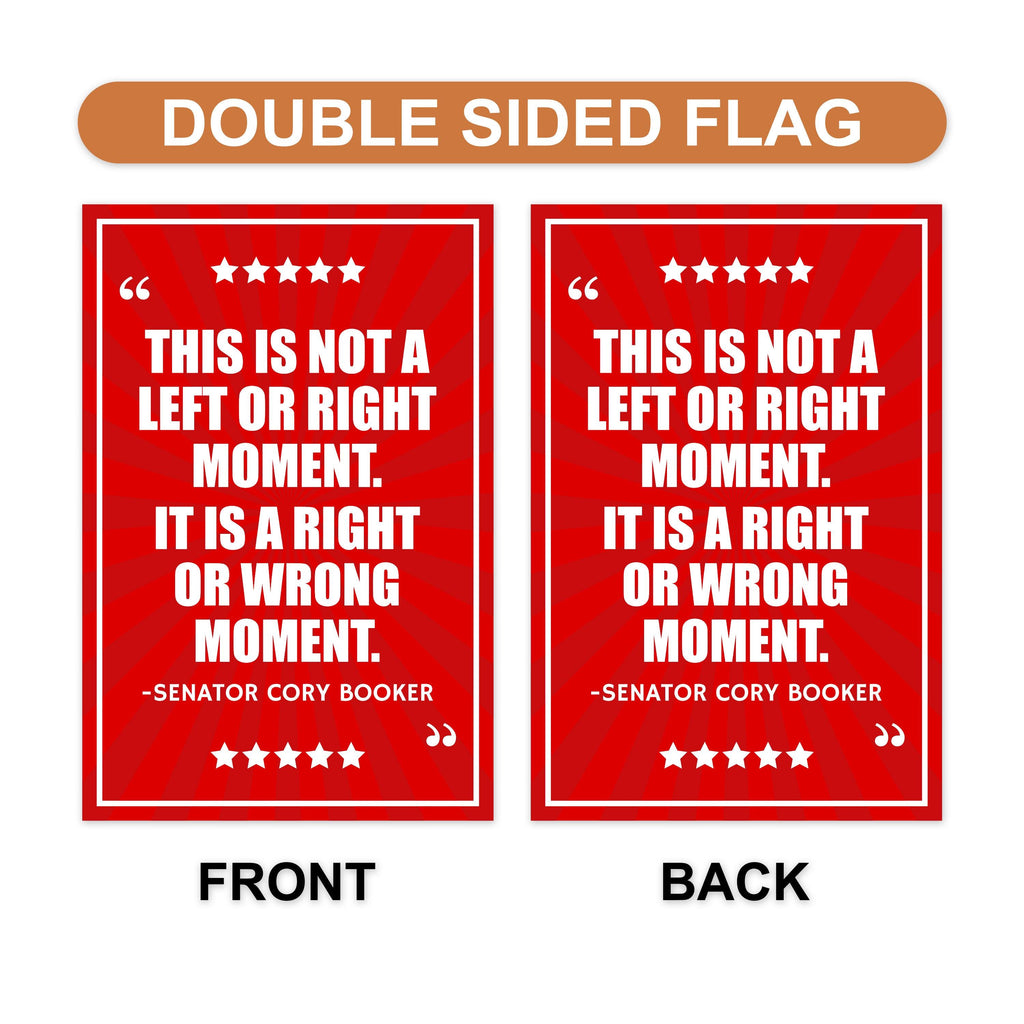 Senator Cory Booker Protest Garden Flag, 12x18 Inch Double Sided, Resist Hate, Anti-Trump Flag, Resist Racism Flag, Resist Fascism Flag
