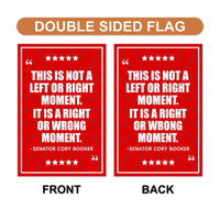 Senator Cory Booker Protest Garden Flag, 12x18 Inch Double Sided, Resist Hate, Anti-Trump Flag, Resist Racism Flag, Resist Fascism Flag