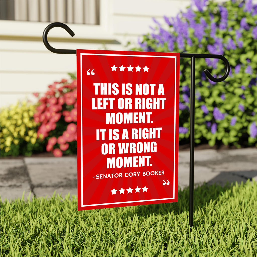 Senator Cory Booker Protest Garden Flag, 12x18 Inch Double Sided, Resist Hate, Anti-Trump Flag, Resist Racism Flag, Resist Fascism Flag