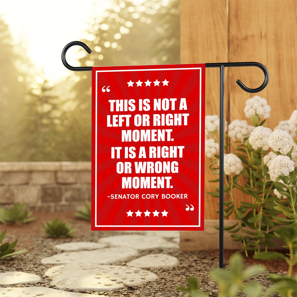 Senator Cory Booker Protest Garden Flag, 12x18 Inch Double Sided, Resist Hate, Anti-Trump Flag, Resist Racism Flag, Resist Fascism Flag