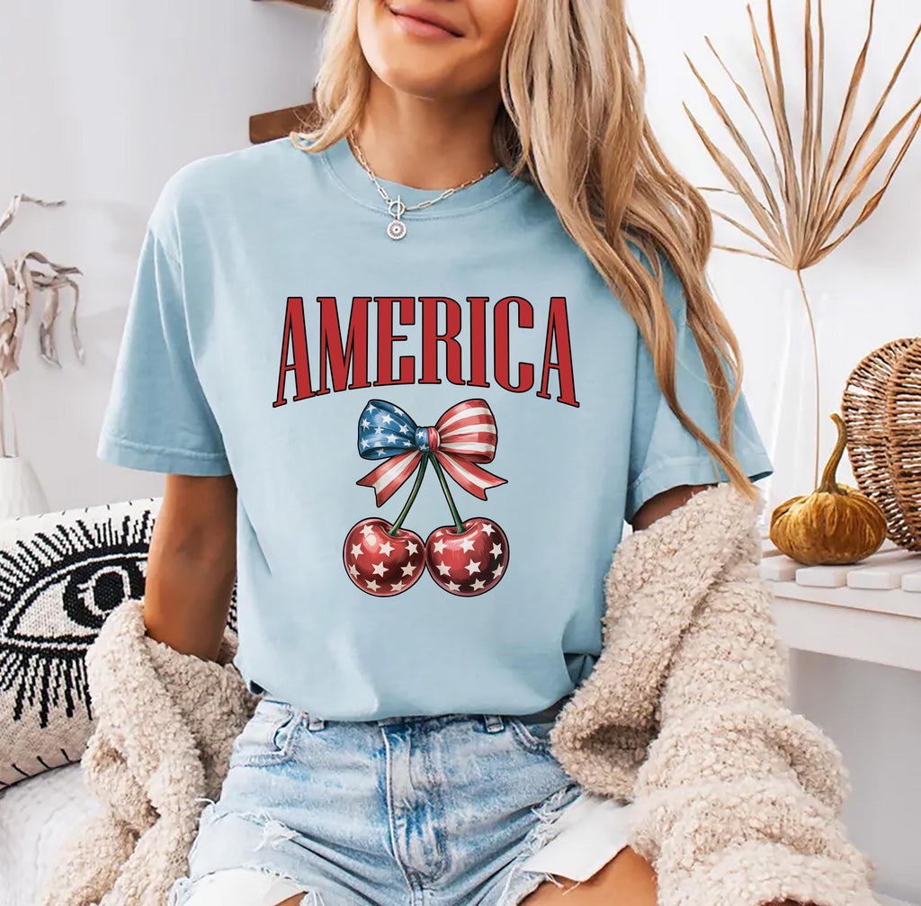 America Cherries Short Sleeve T-Shirt