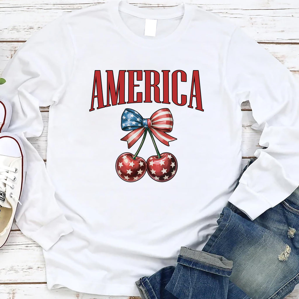 America Cherries Long Sleeve Shirt