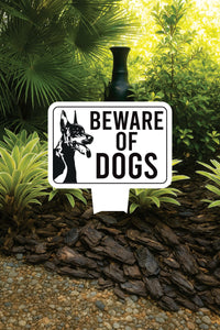 Beware of Dog Yard Sign, Rust-Free Aluminum Dog Security Sign with Stake, 10x14 Warning Lawn Sign, Not Responsible Dog Warning Outdoor Sign