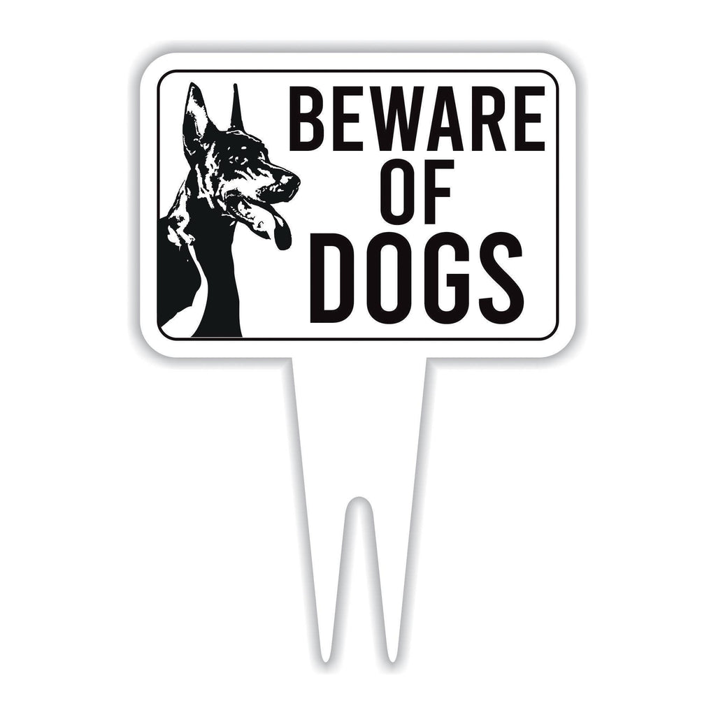 Beware of Dog Yard Sign, Rust-Free Aluminum Dog Security Sign with Stake, 10x14 Warning Lawn Sign, Not Responsible Dog Warning Outdoor Sign