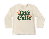 Little Cutie Baby Bodysuit, Baby Shirt, Toddler Sweatshirt - Retro Orange Fruit Outfit, Cute Baby Shower Gift, Trendy Citrus Baby Clothes