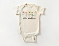 Little Wildflower Baby Bodysuit, Baby Shirt, Toddler Sweatshirt - Boho Girl Flower Outfit, Baby Shower Gift for Girls, Cute Nature Clothes