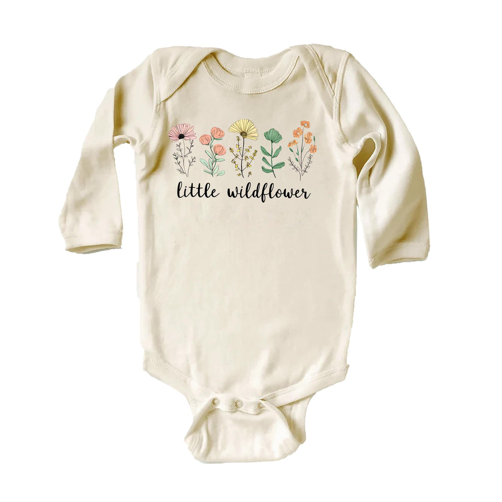 Little Wildflower Baby Bodysuit, Baby Shirt, Toddler Sweatshirt - Boho Girl Flower Outfit, Baby Shower Gift for Girls, Cute Nature Clothes