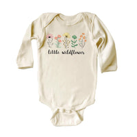 Little Wildflower Baby Bodysuit, Baby Shirt, Toddler Sweatshirt - Boho Girl Flower Outfit, Baby Shower Gift for Girls, Cute Nature Clothes