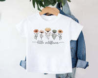 Little Wildflower Baby Bodysuit, Baby Shirt, Toddler Sweatshirt - Boho Girl Flower Outfit, Baby Shower Gift for Girls, Cute Nature Clothes