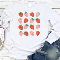Cute Strawberry Long Sleeve Shirt