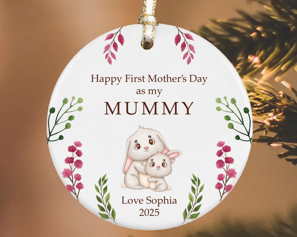 First Mother’s Day Ornament, Ceramic Keepsake Gift, New Mummy Personalized Gift, Mama Mom Mam Mother’s Day Present, Gift from Baby