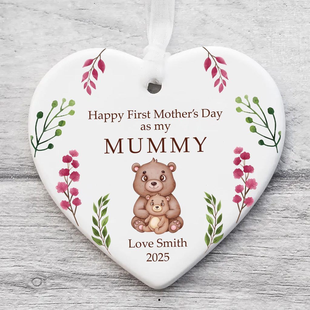 First Mother’s Day Ornament, Ceramic Keepsake Gift, New Mummy Personalized Gift, Mama Mom Mam Mother’s Day Present, Gift from Baby