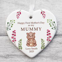 First Mother’s Day Ornament, Ceramic Keepsake Gift, New Mummy Personalized Gift, Mama Mom Mam Mother’s Day Present, Gift from Baby