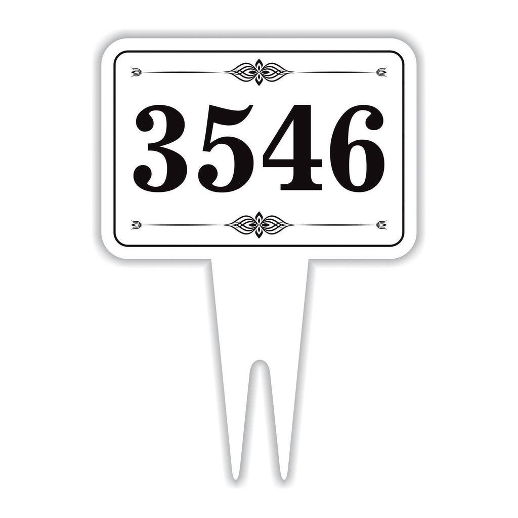 Personalized Address Plaque Yard Sign 10” x 14” - Rust-free Aluminum Address Sign, House Number Sign Plate for Lawn with Integrated Stake