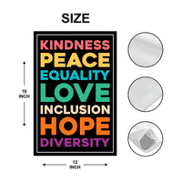 Kindness Equality Hope, Resistance Resist Garden Flag, Double Sided, Resist Hate, Anti-Trump, Resist Racism, Resist Fascism Flag