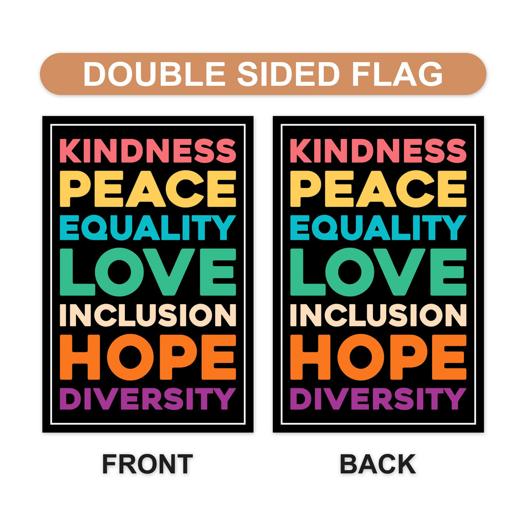 Kindness Equality Hope, Resistance Resist Garden Flag, Double Sided, Resist Hate, Anti-Trump, Resist Racism, Resist Fascism Flag