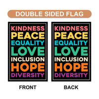 Kindness Equality Hope, Resistance Resist Garden Flag, Double Sided, Resist Hate, Anti-Trump, Resist Racism, Resist Fascism Flag