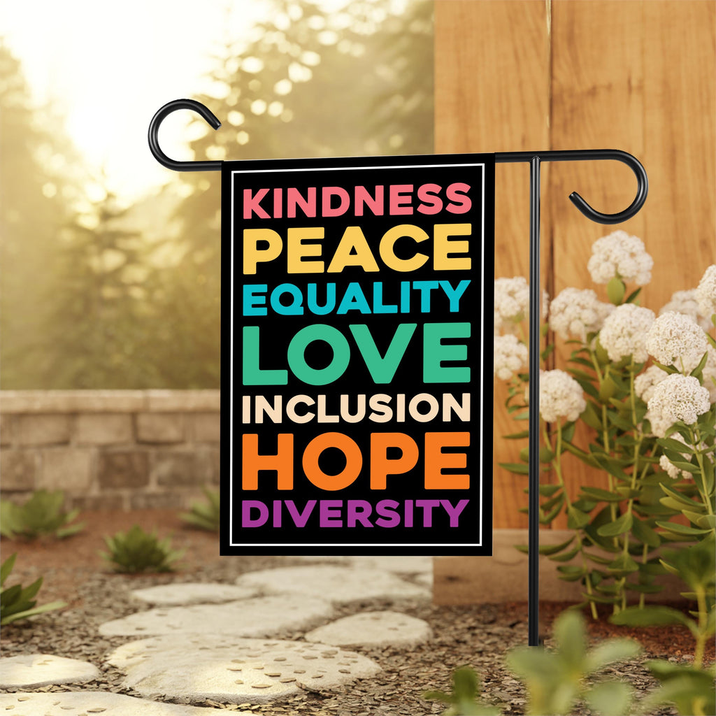 Kindness Equality Hope, Resistance Resist Garden Flag, Double Sided, Resist Hate, Anti-Trump, Resist Racism, Resist Fascism Flag