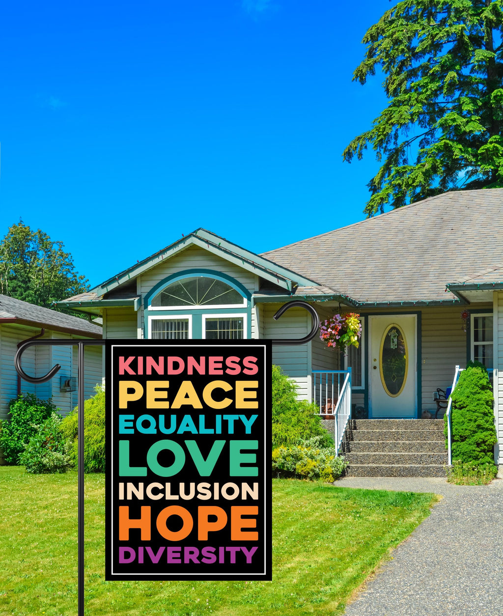 Kindness Equality Hope, Resistance Resist Garden Flag, Double Sided, Resist Hate, Anti-Trump, Resist Racism, Resist Fascism Flag