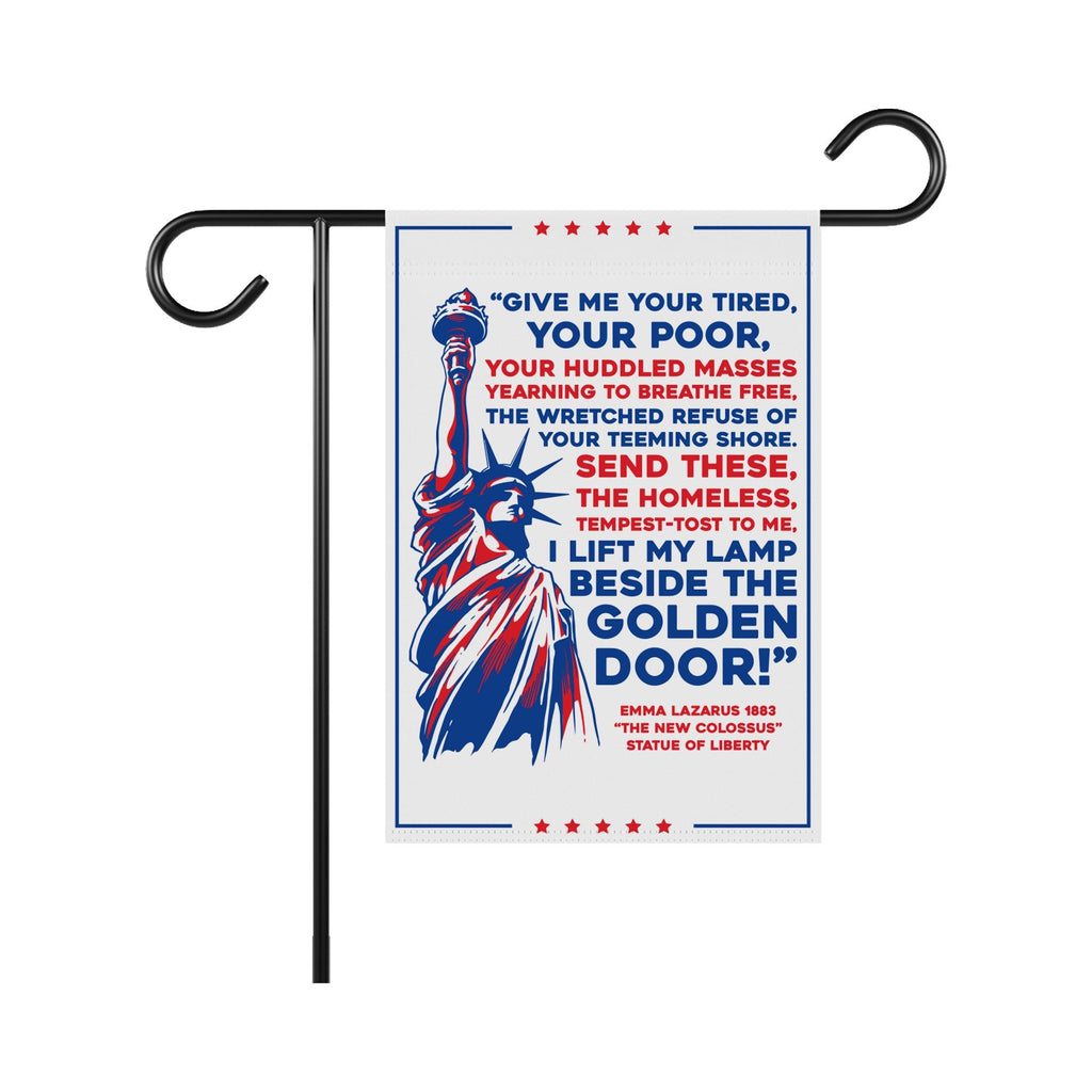 Statue of Liberty Garden Flag, 12x18 Inch Double Sided, Anti-Trump Flag, Human Rights Flag, Anti Racism Flag, Lady Liberty Flag