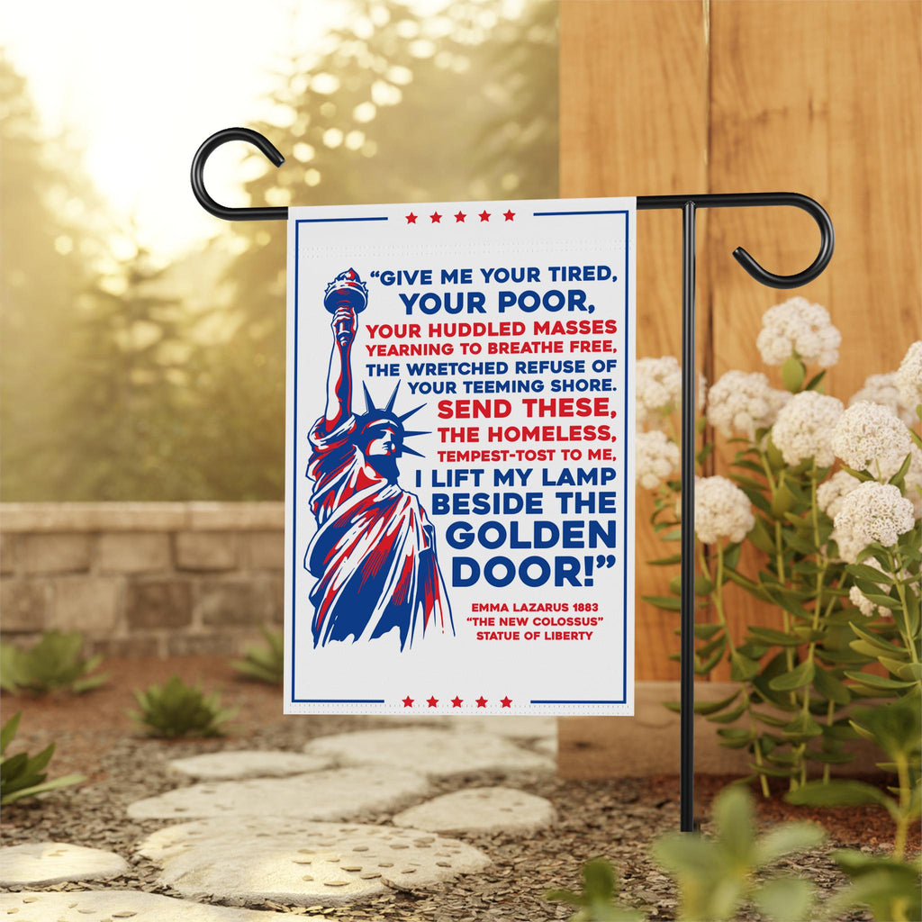 Statue of Liberty Garden Flag, 12x18 Inch Double Sided, Anti-Trump Flag, Human Rights Flag, Anti Racism Flag, Lady Liberty Flag