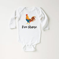 Free Range Chicken Baby Bodysuit, Baby Shirt, Toddler Sweatshirt - Cute Farm Animal Outfit, Wild and Free Country Baby Gift for Little Ones