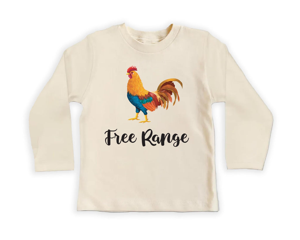 Free Range Chicken Baby Bodysuit, Baby Shirt, Toddler Sweatshirt - Cute Farm Animal Outfit, Wild and Free Country Baby Gift for Little Ones
