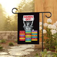 Hands Off Protest Garden Flag, Double Sided, Resist Hate Flag, Anti-Trump Flag, Women's Rights Flag, Resist Racism Flag, Resist Fascism Flag