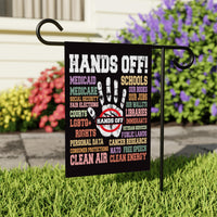 Hands Off Protest Garden Flag, Double Sided, Resist Hate Flag, Anti-Trump Flag, Women's Rights Flag, Resist Racism Flag, Resist Fascism Flag