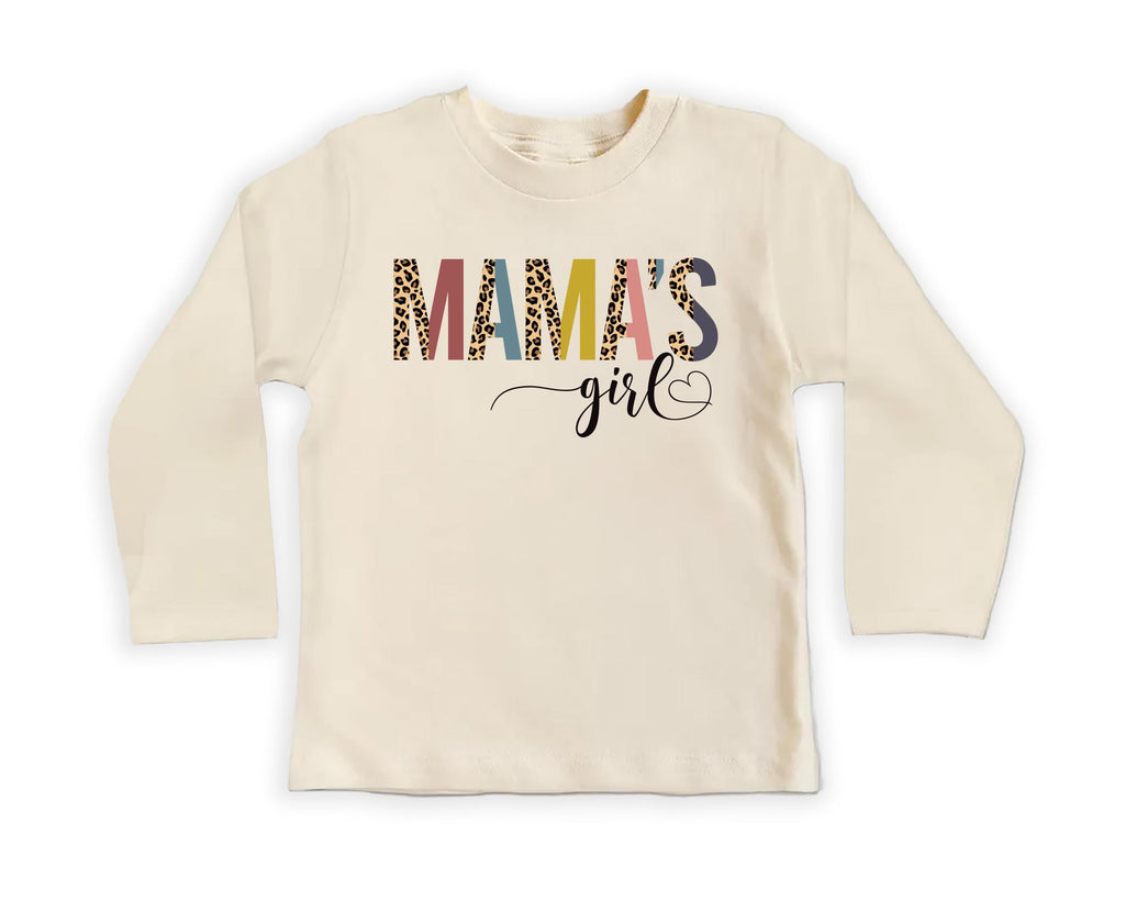 Mama’s Girl Onesie, Baby Bodysuit, Baby Shirt, Toddler Sweatshirt - Cute Leopard Print Outfit, I Love My Mom Baby Gift, Trendy Girl Clothes