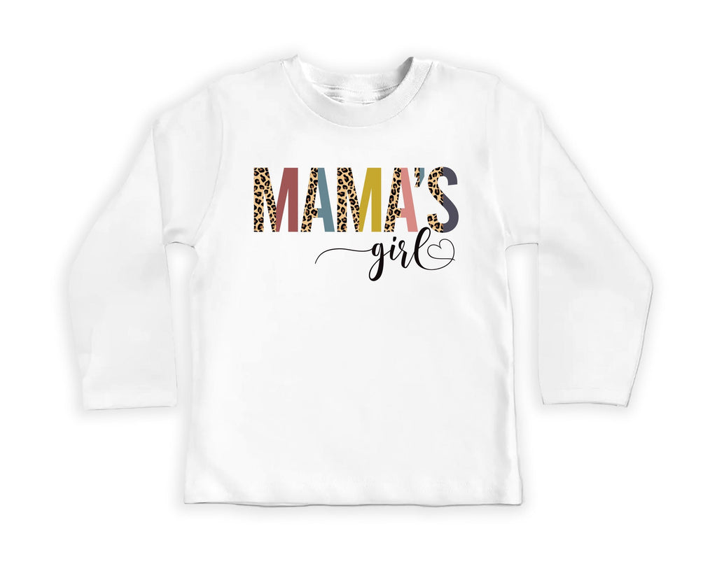 Mama’s Girl Onesie, Baby Bodysuit, Baby Shirt, Toddler Sweatshirt - Cute Leopard Print Outfit, I Love My Mom Baby Gift, Trendy Girl Clothes