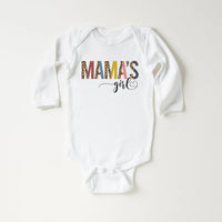 Mama’s Girl Onesie, Baby Bodysuit, Baby Shirt, Toddler Sweatshirt - Cute Leopard Print Outfit, I Love My Mom Baby Gift, Trendy Girl Clothes