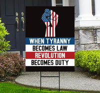 Fight Injustice Yard Sign - Resist Hate Lawn Sign, Anti-Trump Sign, Resist Racism, Resist Fascism Yard Sign with Metal H-Stake