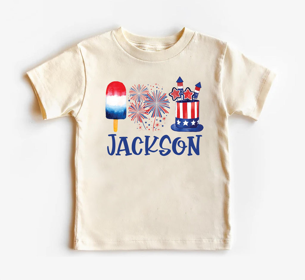 Personalized Fourth of July Onesie, Baby Bodysuit, Baby Shirt, Toddler Sweatshirt - Custom Patriotic Popsicle Outfit, 4th of July Baby Gift