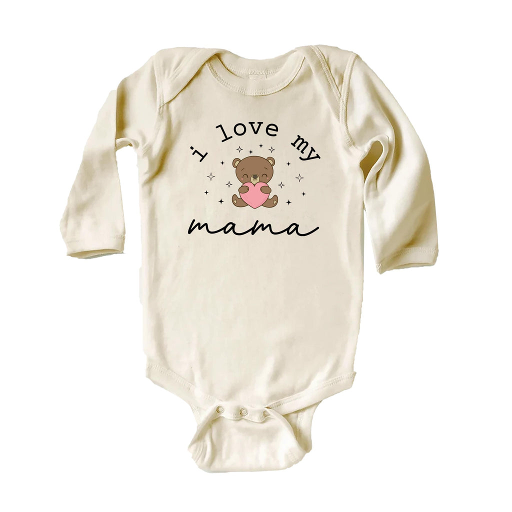 I Love My Mama Onesie, Baby Bodysuit, Baby Shirt, Toddler Sweatshirt - Vintage Baby Outfit, Mama and Baby Gift, Retro Mother’s Day Clothes